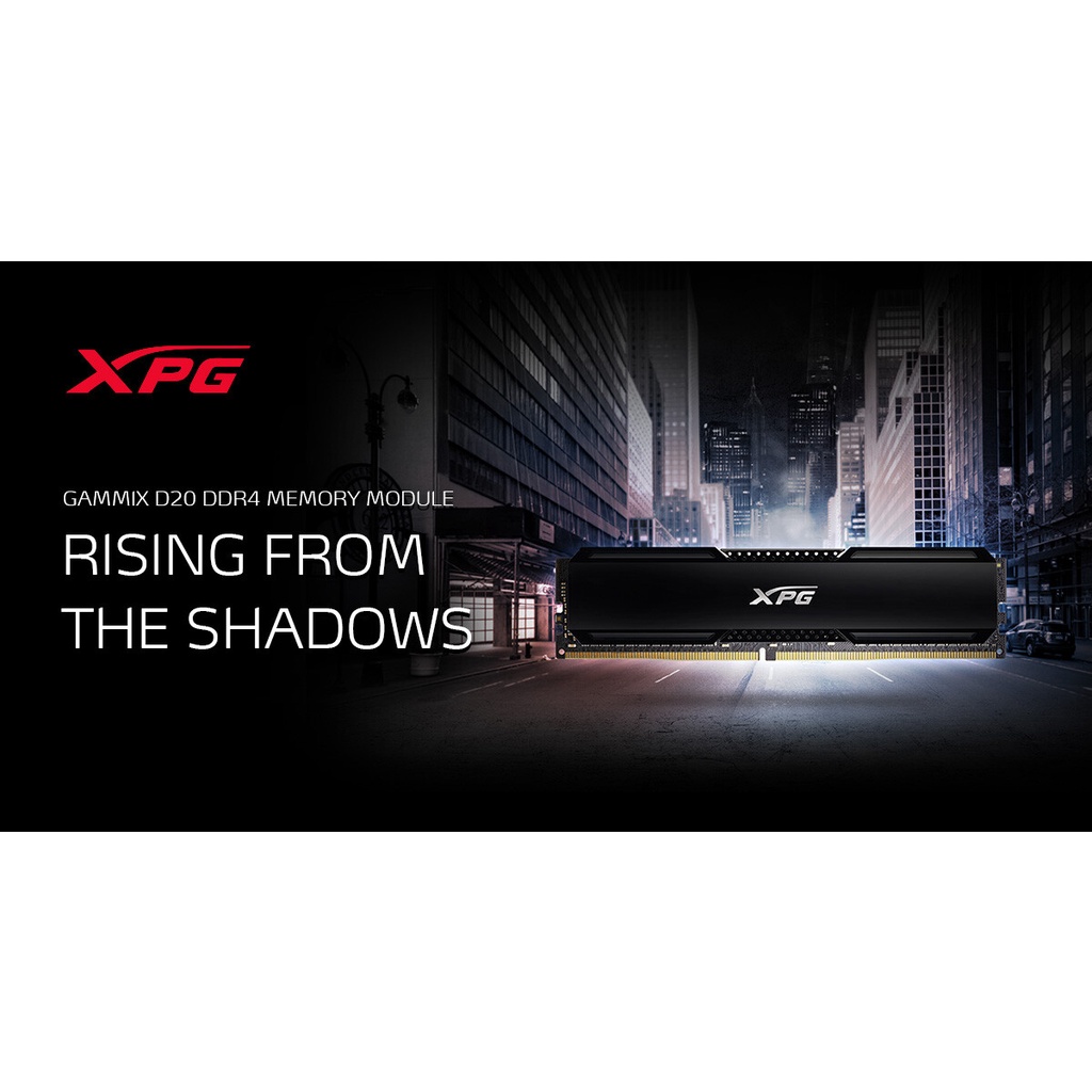 BỘ NHỚ RAM DDR4 ADATA XPG GAMMIX D20 8G/3200 BLACK - NEW BOX CHÍNH HÃNG, BH 60 THÁNG