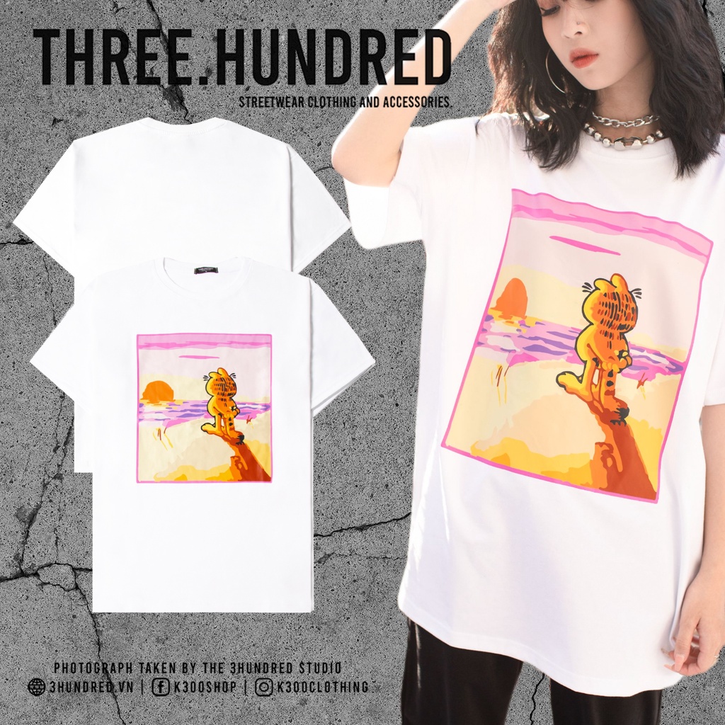 Áo Thun Garfield Cat Màu Trắng