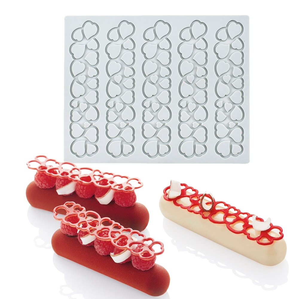 Khuôn Làm Bánh Chất Liệu Silicone Hình Trái Tim Dễ Thương ​Khuôn Làm Bánh / Sô Cô La Trang Trí Độc Đáo Tiện Dụng