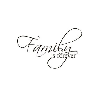 Decal dán tường chữ Family is Forever với chất liệu PVC thích hợp với mọi không gian trong nhà