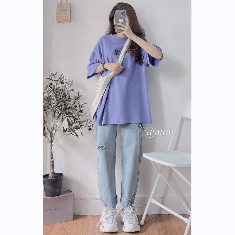 Áo thun unisex có chữ nam nữ đều mặc được - Trùm Chuyên Sỉ Thời Trang