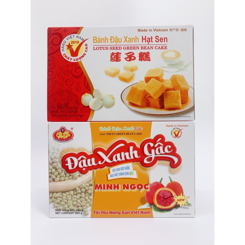 BÁNH ĐẬU XANH HẠT SEN MINH NGỌC HỘP 300G