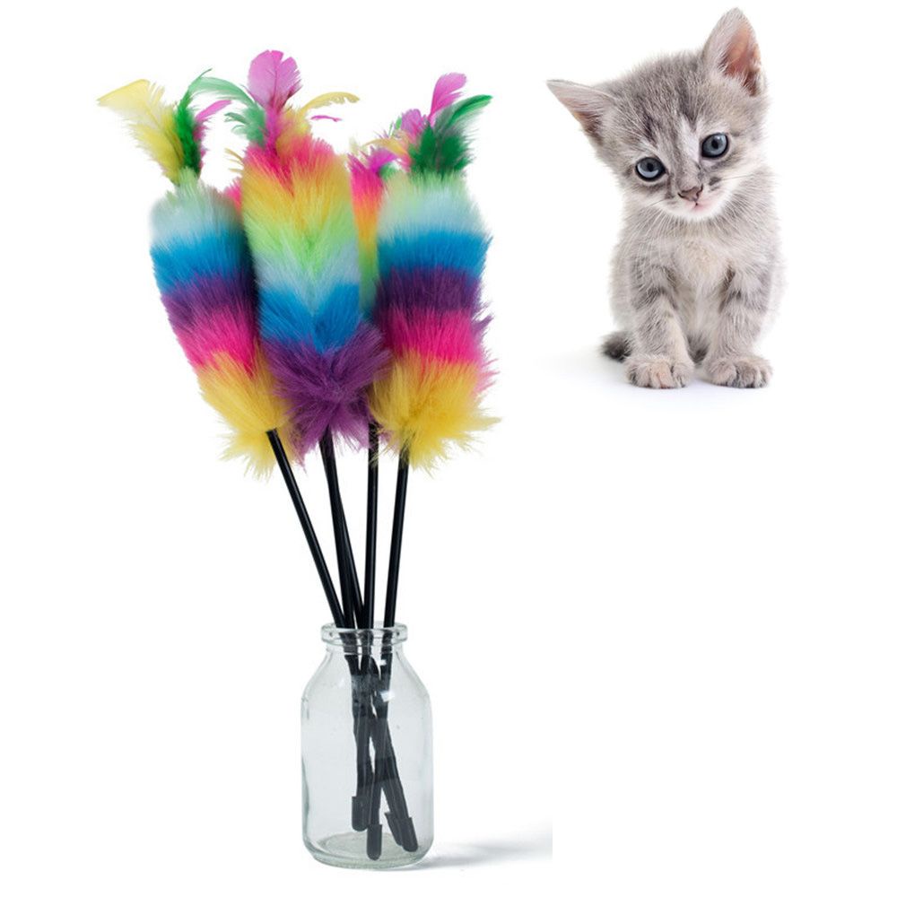Gậy Ngắn Màu Sắc Cầu Vồng Chuyên Dụng Cho Mèo Cưng