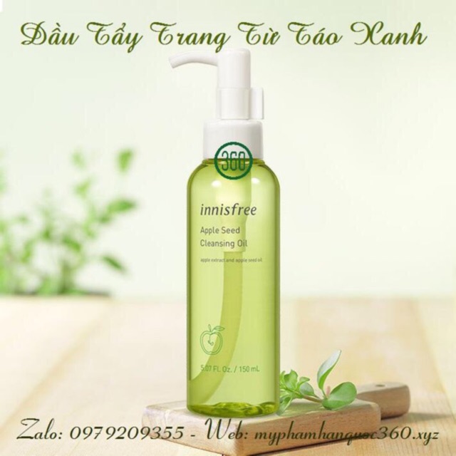 Dầu Tẩy Trang Táo Xanh Innisfree Apple Seed Cleansing Oil 150ml