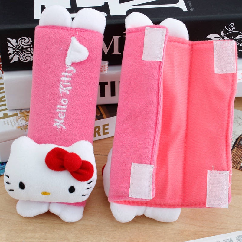 1 Gối Tựa Đầu Gắn Dây An Toàn Xe Hơi Kiểu Hoạt Hình Đáng Yêu Cho Bé