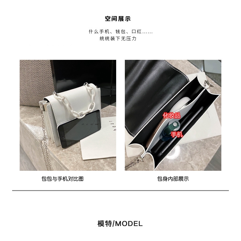 Túi xách đeo chéo có dây mắt xích hợp thời trang cho nữ