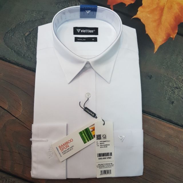 Aó sơ mi nam công sở Việt Tiến màu trắng dài tay vải BAMBOO chính hãng ,cao cấp  - form suông REGULAR - tà bầu. SHOP HƯÁ | BigBuy360 - bigbuy360.vn