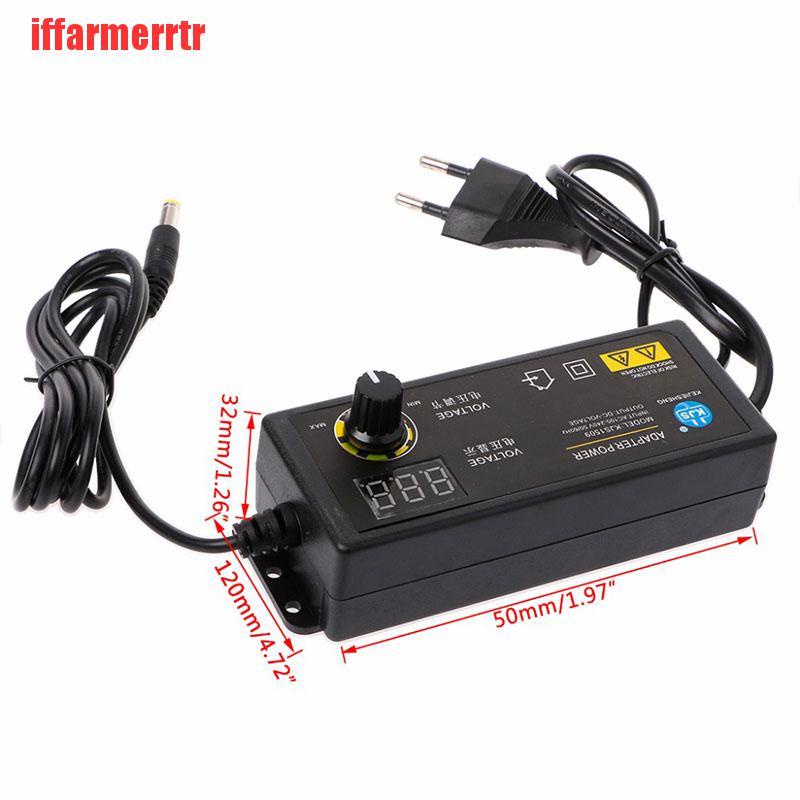 {iffarmerrtr}60W 3-24V Adjustable Adapter With Display Screen Of Voltage DC Power Supply KGD