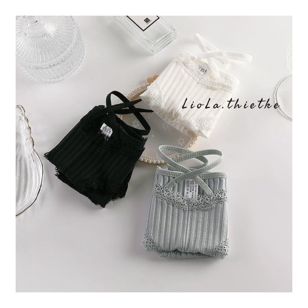 Quần Lót Nữ | Quần Lót Nữ Cotton Viền Ren Đan Dây Chéo Kháng Khuẩn Sexy Quyến Rũ | LIOLA | BigBuy360 - bigbuy360.vn