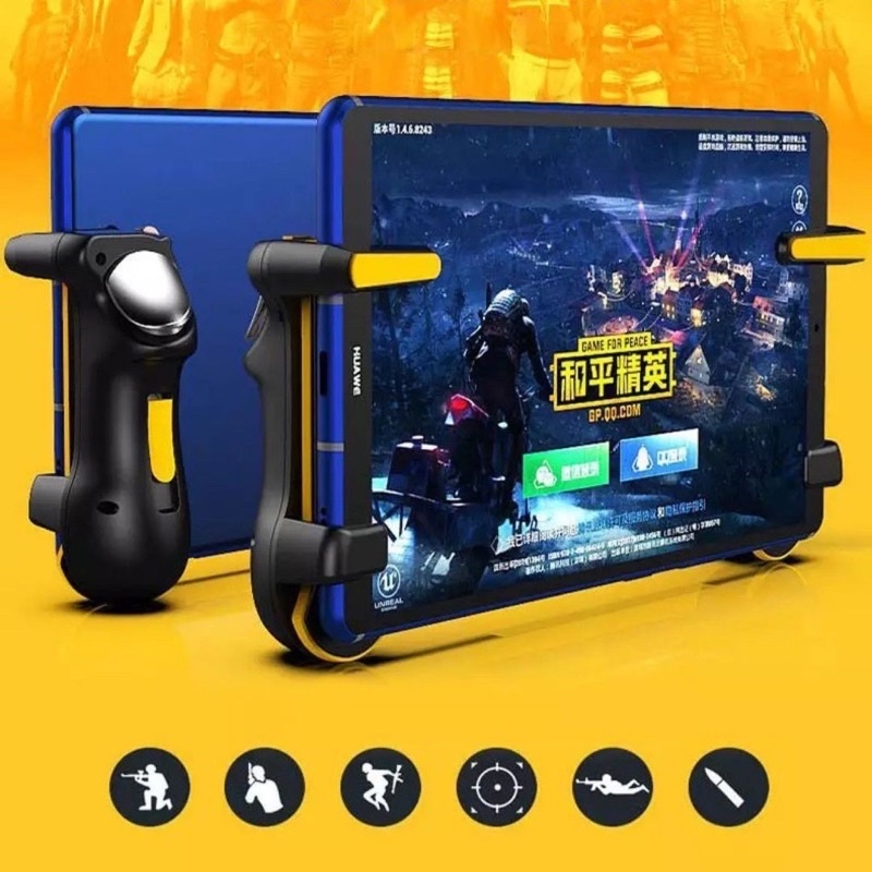 Tay bắn pubg RX12 Nút bấm auto cho máy tính bảng, iPad chơi PUBG Mobile, Free Fire, Call Of Duty