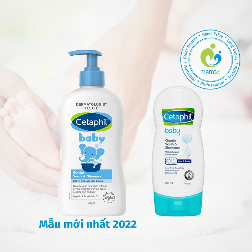 Sữa tắm gội (230ml/400ml) cho trẻ từ sơ sinh đến dưới 6 tuổi Cetaphil Baby Wash &amp; Shampoo, Úc