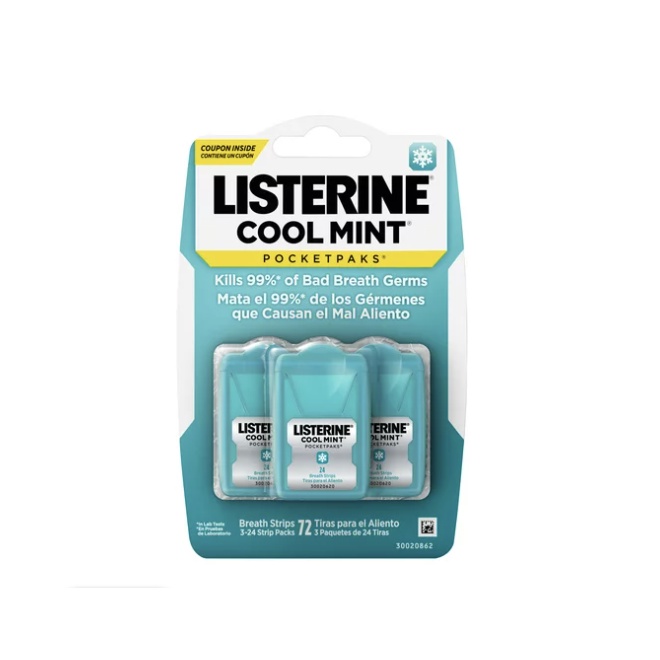 Xịt/Miếng ngậm thơm miệng Listerine bản Mỹ