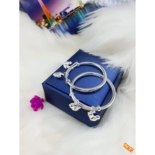 Vòng S999 cho bé treo 2 giáp gà