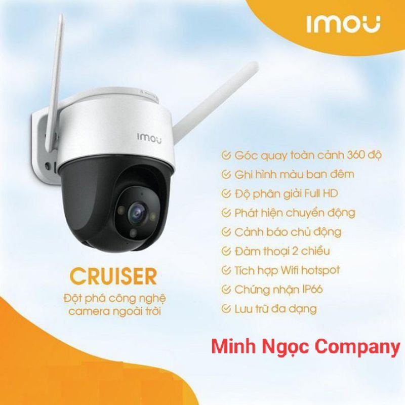 Camera ngoài trời IMOU PTZ IPC-S22FP 2.0mpx (Quay 360 độ + Ghi Hình Màu Ban Đêm)