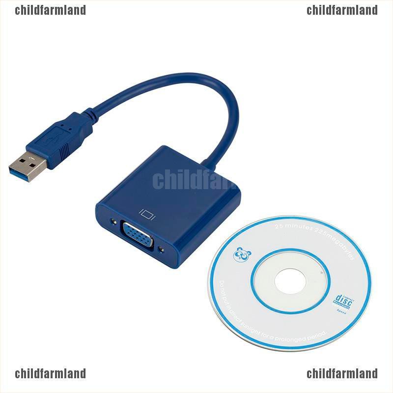 Cáp Chuyển Đổi Usb 3.0 Sang Vga Cho Windows 7 / 8 / 10 Pc 1080p