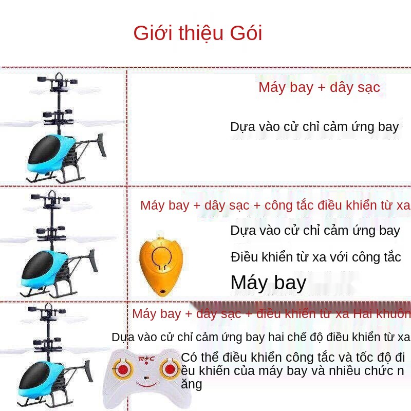 Máy bay không người lái đồ chơi cậu bé cảm ứng treo trực thăng điều khiển từ xa quà tặng học sinh cho trẻ em có th