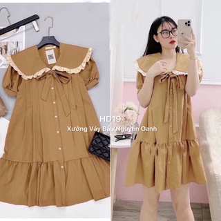 Váy bầu mùa hè hoa lá siêu xinh - Đầm bầu dự tiệc chất mát thiết kế