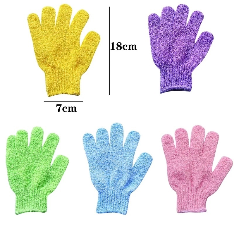 1 Găng Tay Mát Xa Tẩy Tế Bào Chết Chống Trượt Linh Hoạt Màu Ngẫu Nhiên Dùng Trong Phòng Tắm/Spa