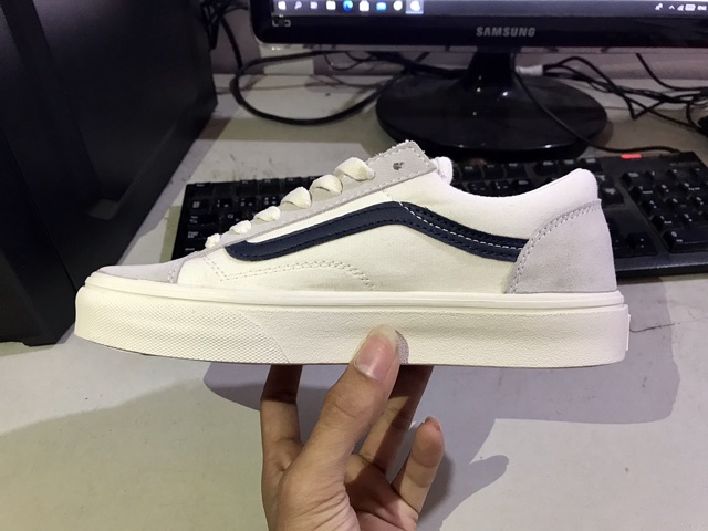 [ẢNH THẬT+VIDEO+SALE ĐỢT CUỐI] Giày thể thao Vans Style 36 kẻ xanh navy nam nữ