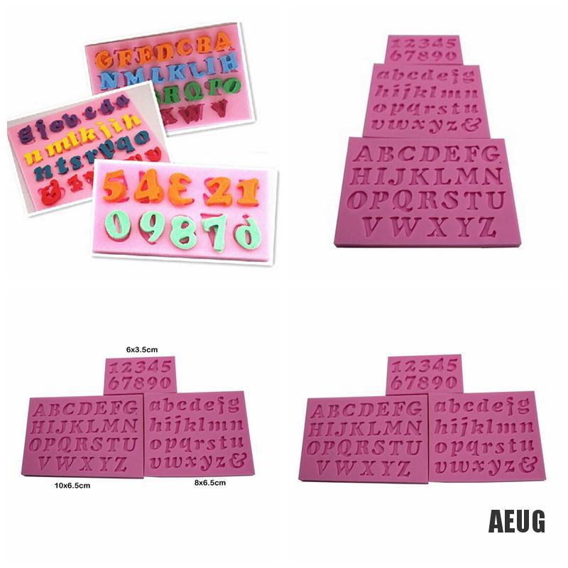 Set 3 khuôn silicon đa năng tạo hình chữ cái và chữ số sáng tạo