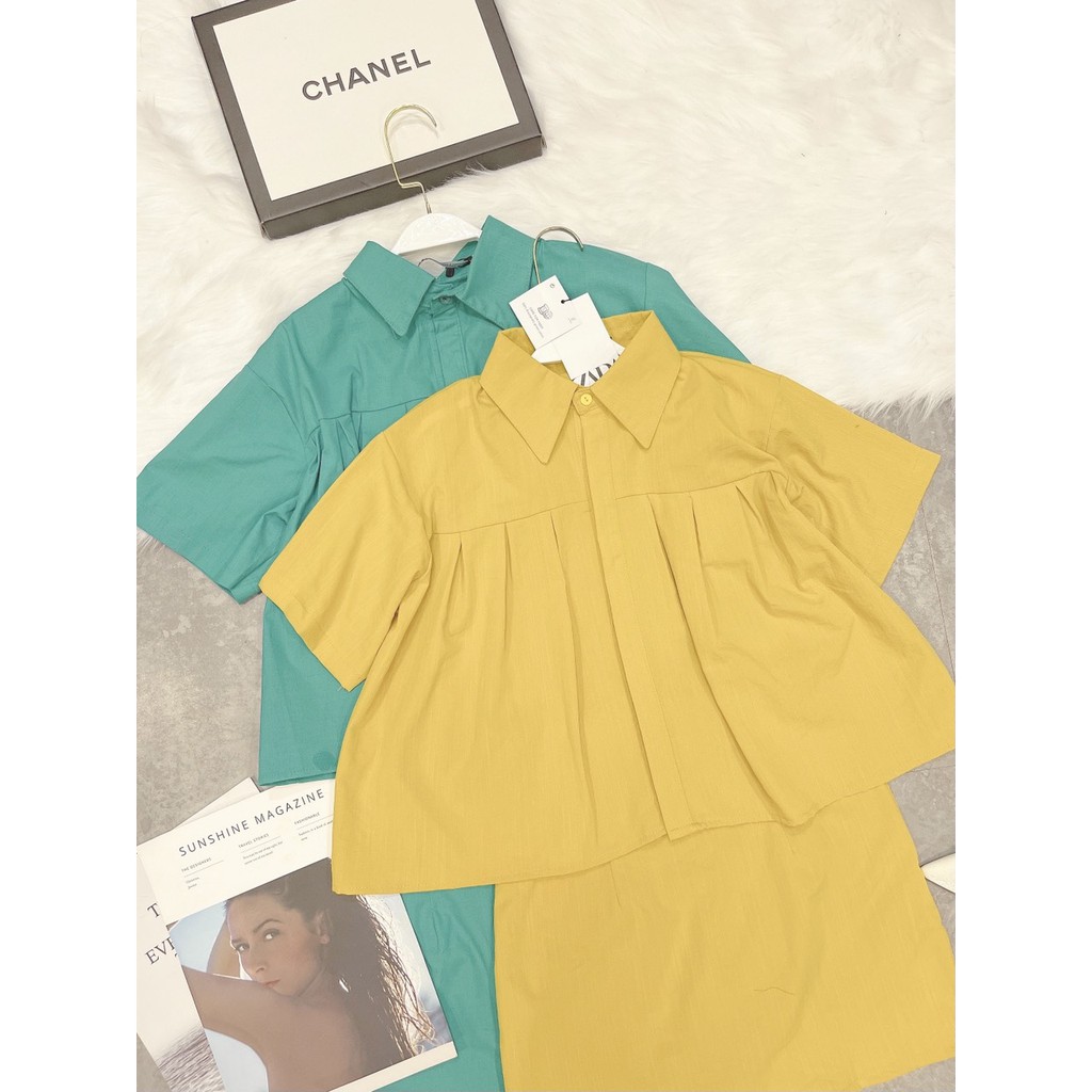 [KÈM QUÀ TẶNG] Set sơ mi cộc chân váy chữ A siêu đẹp HOT HIT ZulyShop | BigBuy360 - bigbuy360.vn