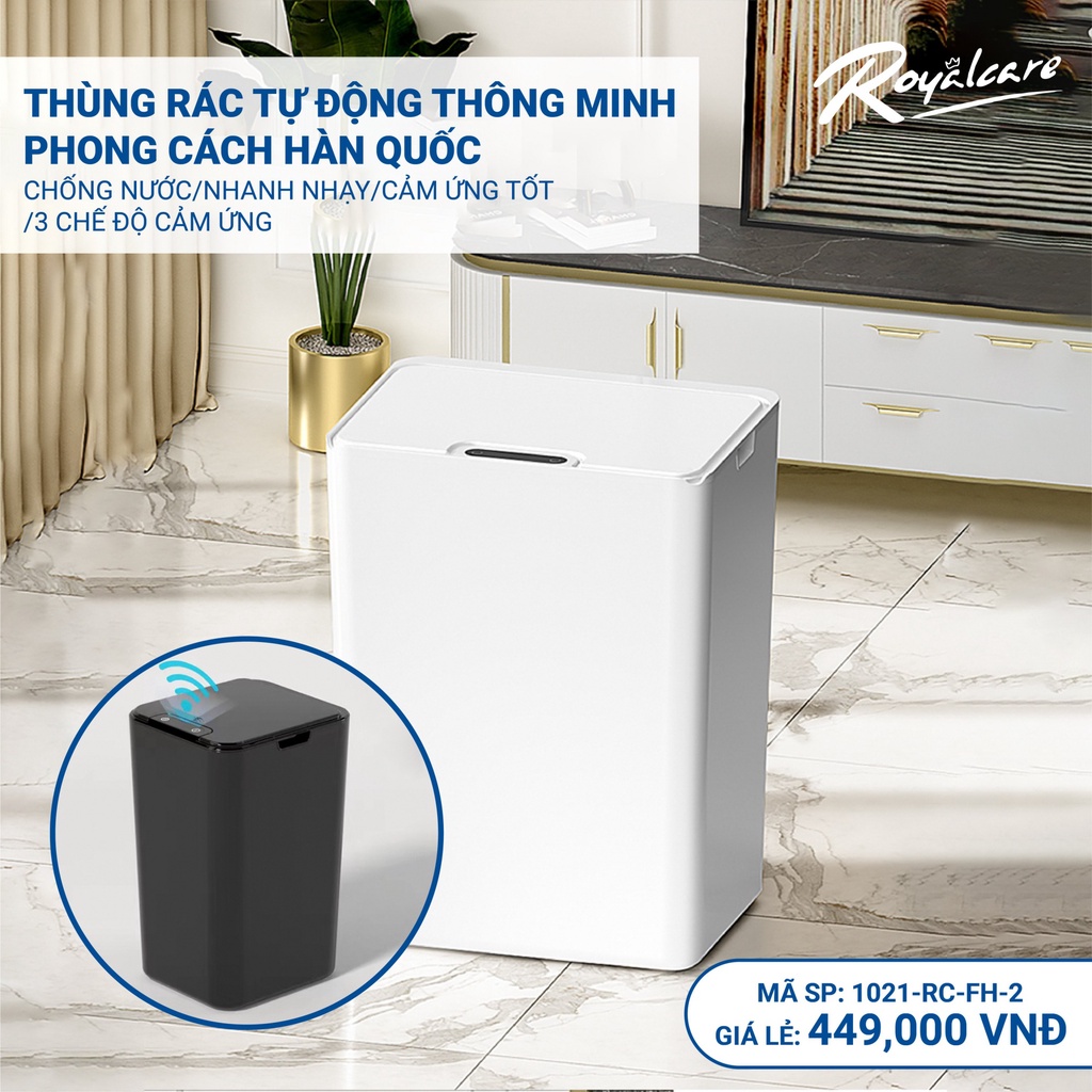 Thùng rác cảm ứng thông minh CAYABE Royalcare