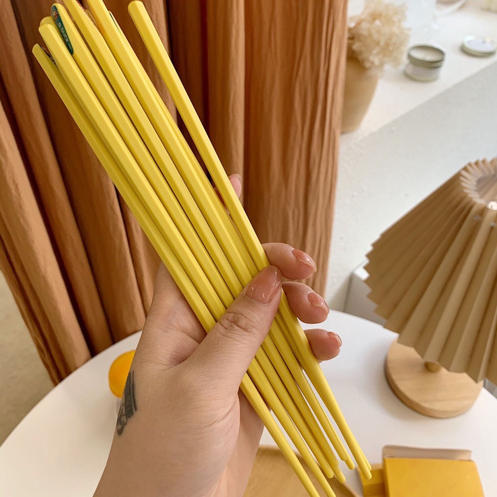 Đũa Ăn An Toàn G.Duck Chất Liệu Hợp Kim Thép Không Gỉ Và Sợi Thủy Tinh Hộp 5 Đôi Hàng Cao Cấp