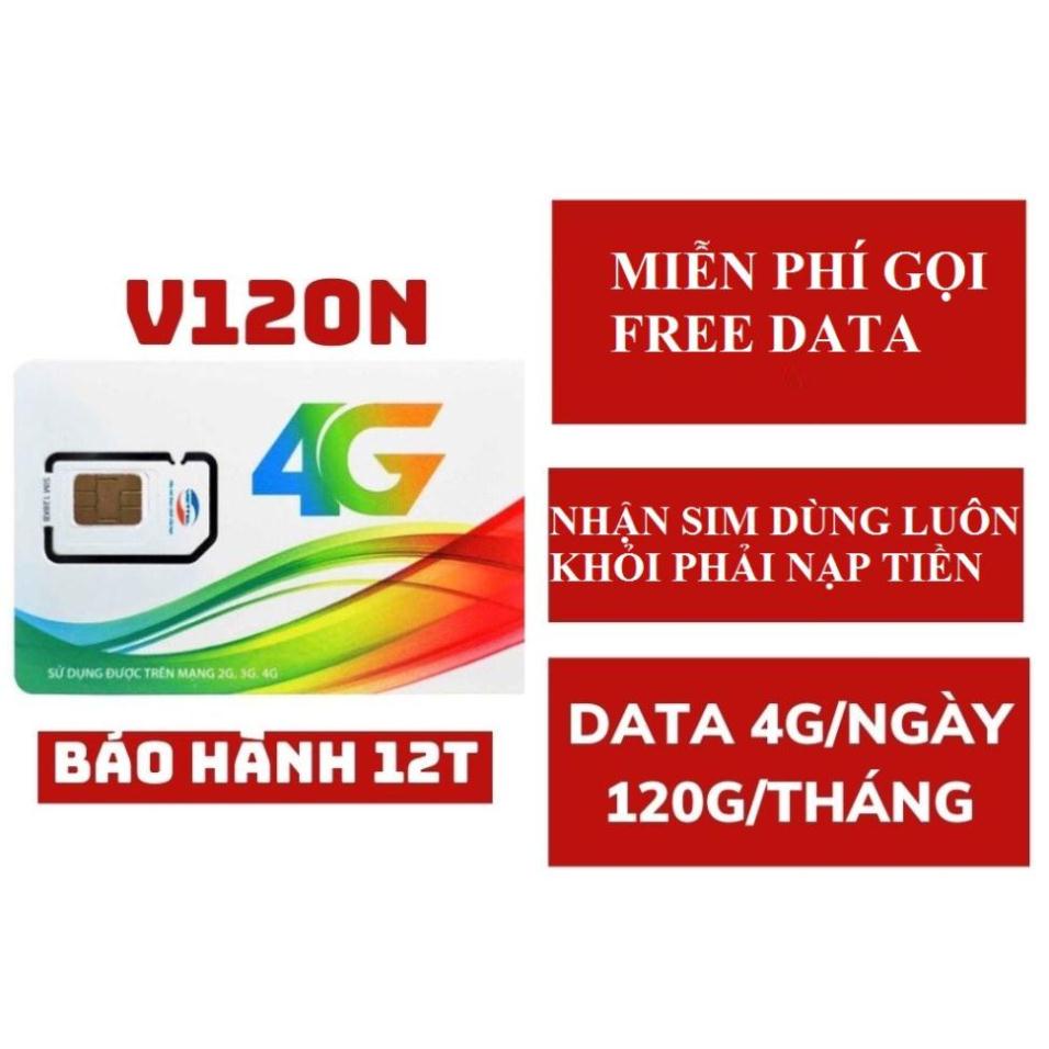SIM 4G 1 NĂM SIM VIETTEL 4G 12UMAX50N 1 TỶ GB / V120N 120GB/ tháng + GỌI FREE / D500