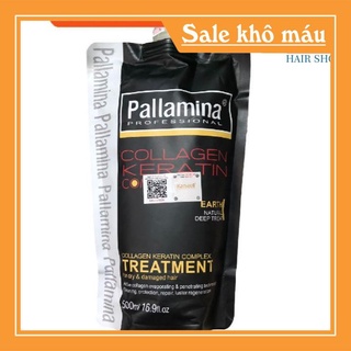 Hấp dầu suôn mượt pallamina collagen keratin complex túi chính hãng 500ml