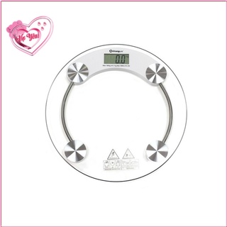 Cân sức khỏe điện tử mặt kính tròn tiện dụng Max 180kg