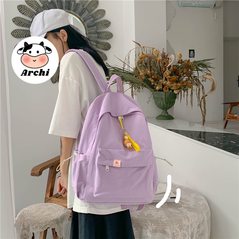 Balo ulzzang đi học thời trang màu sắc đơn giản