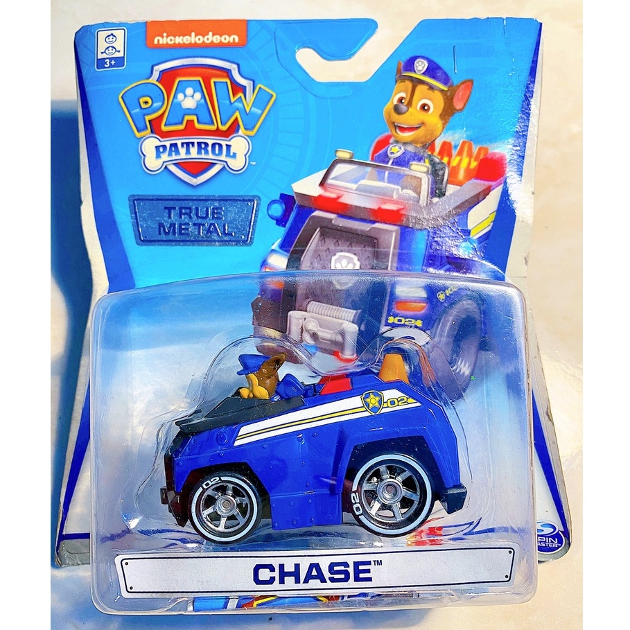 Xe chó cứu hộ Chase - Paw Patrol Full box - True Metal - Hàng chính hãng Spin Master - Hasbro