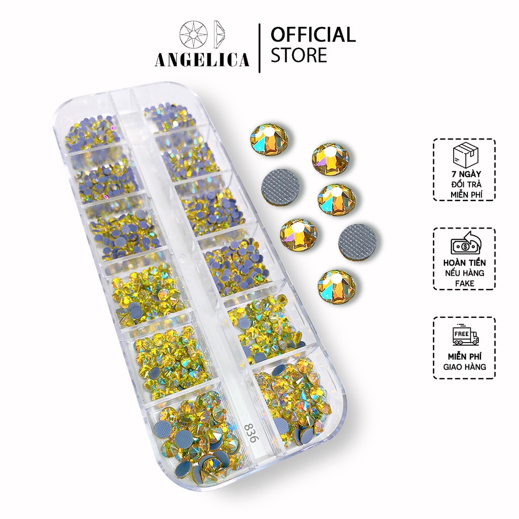 Đá Nail Chân Lưới 16 Khía Jonqiul AB Đính Trang Trí Móng ANGELICA 836