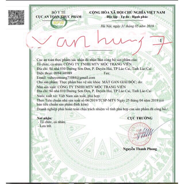 Mát Gan Giải Độc Phước An chai 280ml