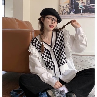 Áo sơmi bèo pha len