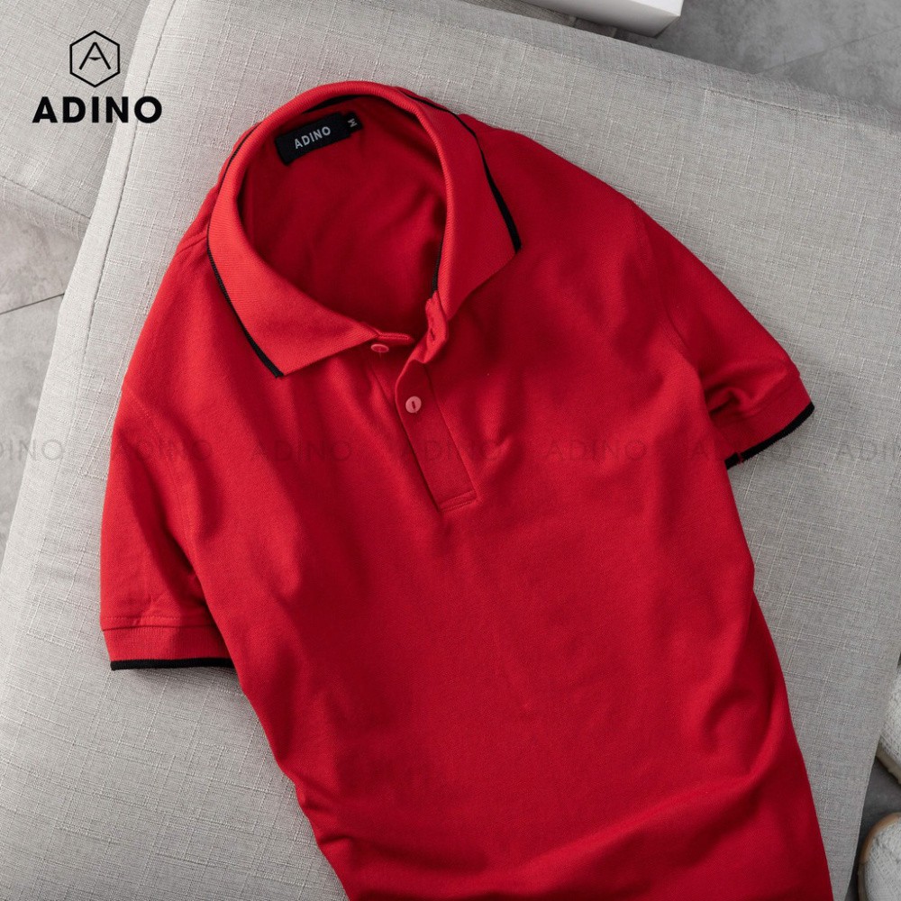 áo polo nam trơn ADINO chất cotton cao cấp cổ bẻ,có cổ tay lỡ 12 #polonam
