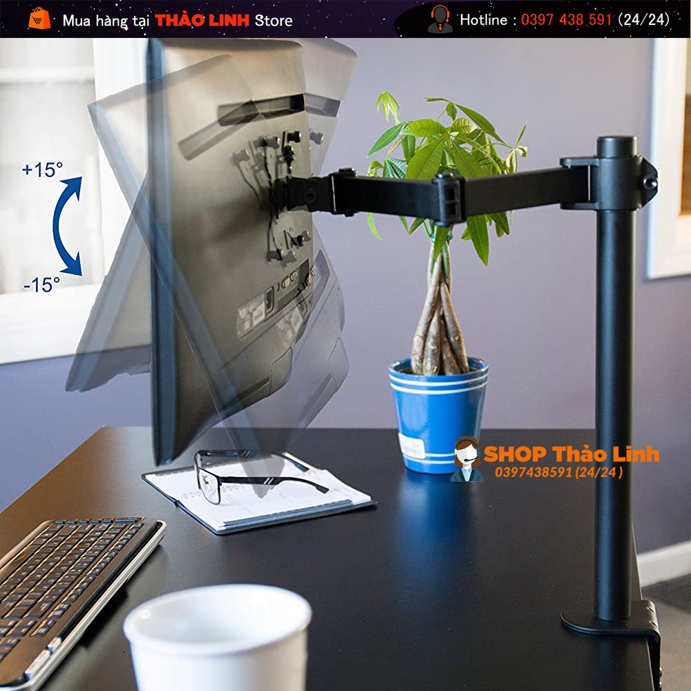 Giá Treo Màn Hình Tay 38 Cm Cao Cấp - Model : M051 17-32 inch - Xoay 360 Độ