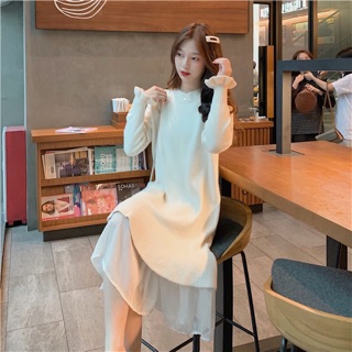 Váy len viền voan đuôi cá