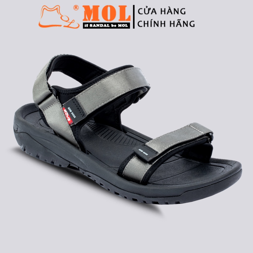 Sandal nam 2 quai ngang vải dù hiệu Rova RV680G