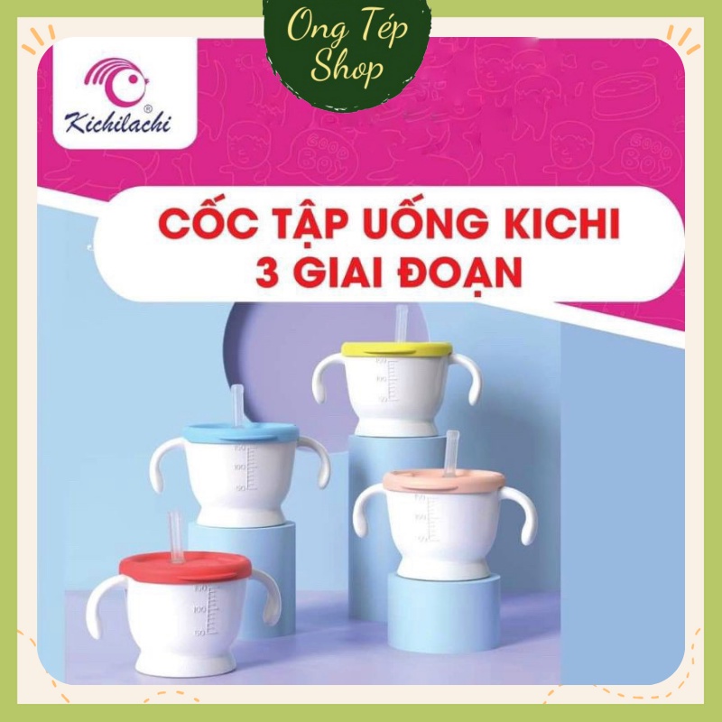 Cốc tập uống 3 giai đoạn giúp bé tập hút từ 6m