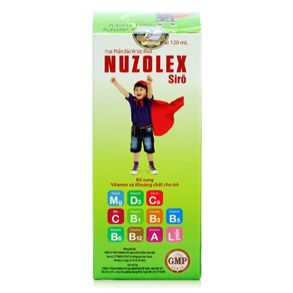 Thực Phẩm Bảo Vệ Sức Khỏe Nuzolex Dạng Siro 120ml - Bổ Sung Vitamin và Khoáng Chất Cho Trẻ