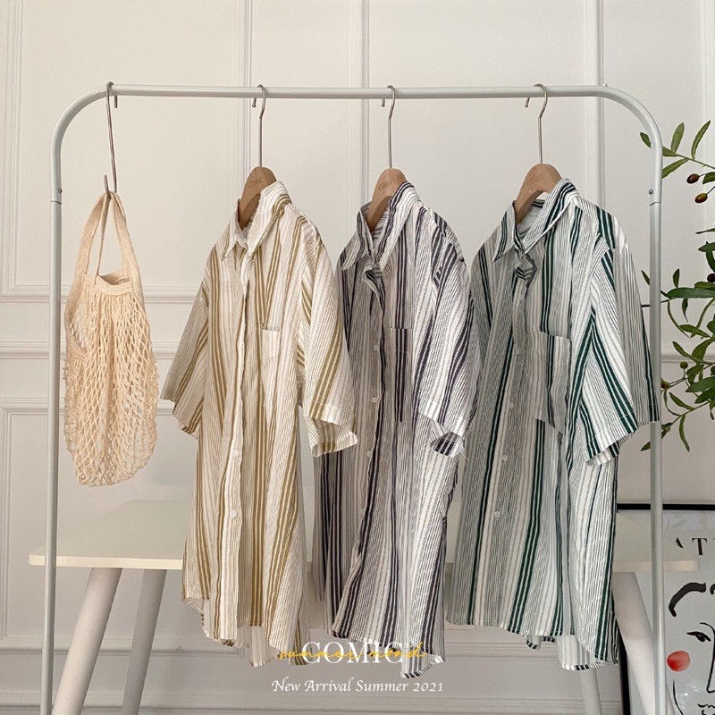 áo sơ mi jojo kẻ sọc comic | BigBuy360 - bigbuy360.vn