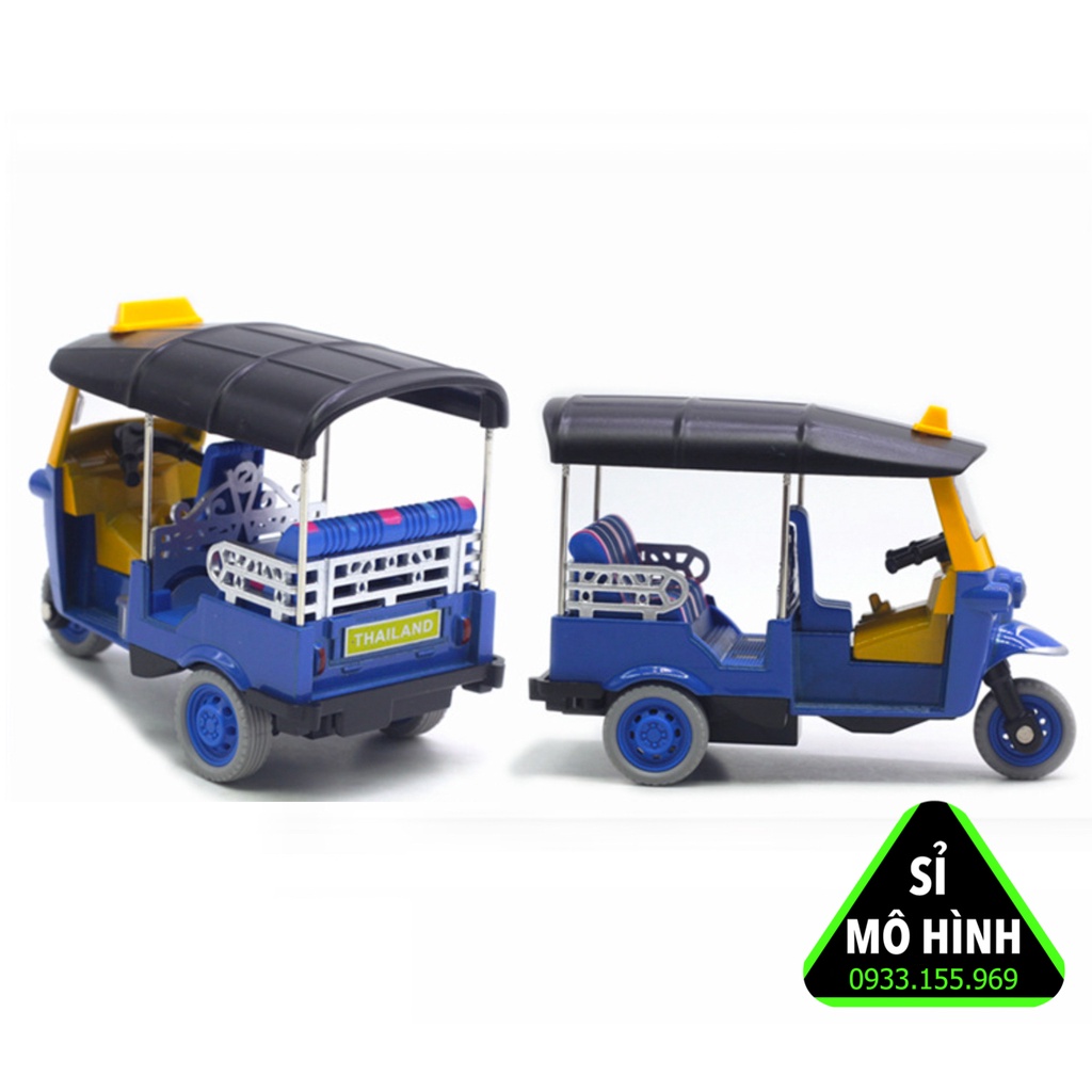Mô hình xe Taxi tuk tuk Thái Lan bằng kim loại