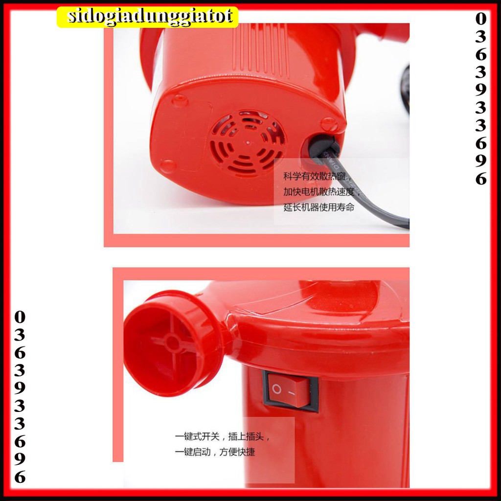 Bơm điện 2 chiều thổi, hút chân không - bơm phao bơi, giường ghế hơi - SĐGDGT