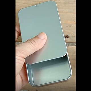 [Mẫu mới giá nới]9.2*6*2cm-Hộp thiếc chữ nhật nắp trượt đựng nước hoa khô, ~80-90g/ml