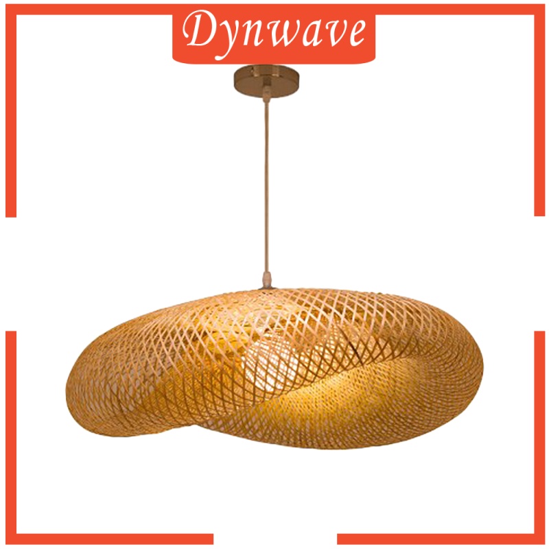 [DYNWAVE] Vintage Bamboo Chandelier Lamp Pendant Light Wicker Lighting for Home Decor