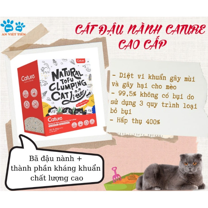 Cát Đậu Nành Tofu Cature Túi 7L (~2,8kg) Bao Bì Mới