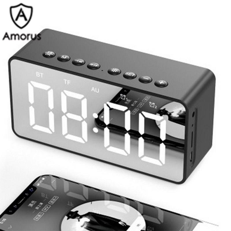 Loa Bluetooth Amorus DT506 tích hợp đồng hồ báo thức màn hình LED độc đáo chất lượng cao