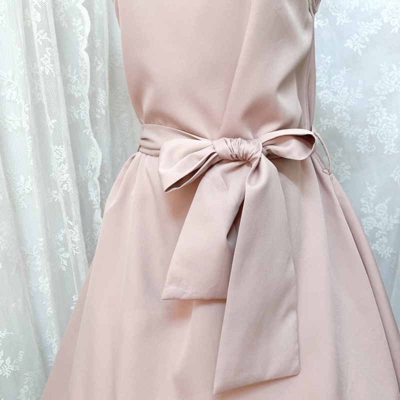 Đầm voan Nhật GRL hồng nude