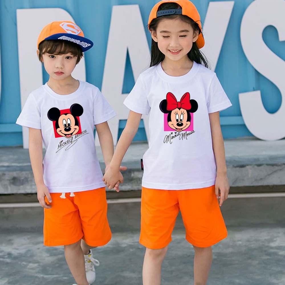 Set cả bộ quần áo thun cho bé trang và bé gái chất dày dặn bền đẹp